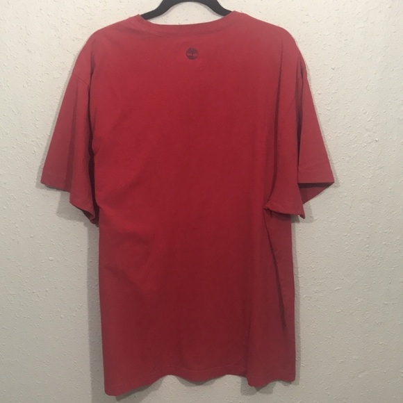 Timberland Red Crew Nevk S/S Screen T-Shirt XXL - Picture 3 of 8